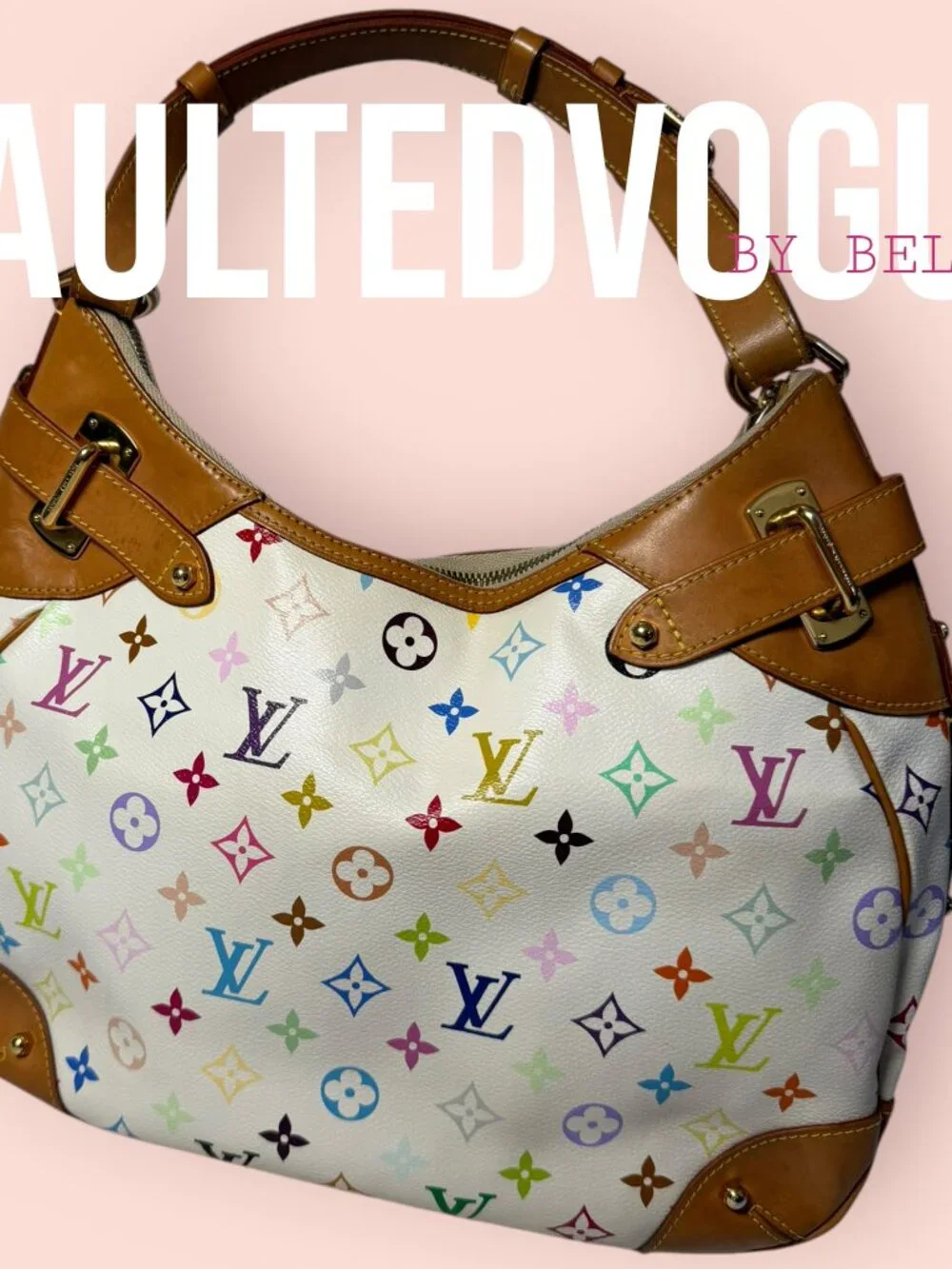 ✨ Louis Vuitton Lodge PM White Multicolore Murakami Hobo Bag ✨ - Picture 2 of 16